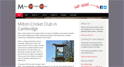 Desktop Screenshot of miltoncricket.org.uk